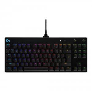 Klawiatura przewodowa Logitech G PRO GX Blue RGB USB US czarna