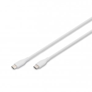 Kabel zasilający DIGITUS silikonowy USB-C - USB-C, USB 2.0 60W, 1m biały