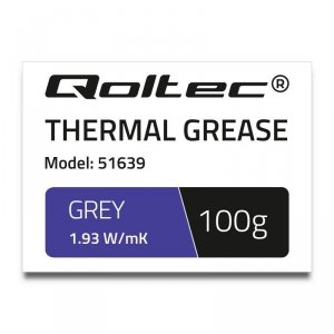 Pasta termoprzewodząca Qoltec 1.93 W/m-K | 100g | Szara