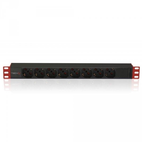 Listwa zasilająca Techly Rack 1U, 8xSchuko 250V/16A C14 2m