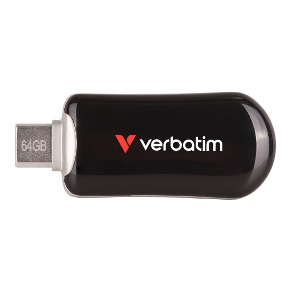 Pendrive Verbatim Plectra 64GB USB-C 3.0 Black