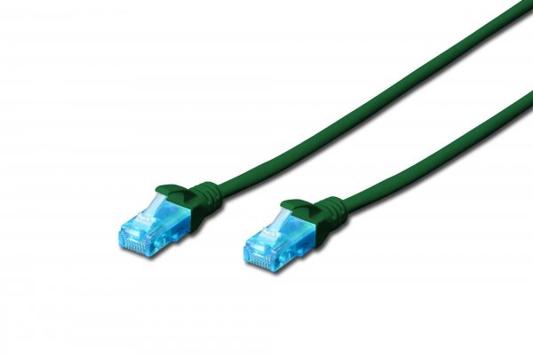 Patchcord DIGITUS UTP kat. 5e 0,25m PVC zielony