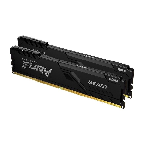 OUTLET: Pamięć DDR4 Kingston Fury Beast 64GB (2x32GB) 3200MHz CL16 1,35V czarna - OTW OPAK