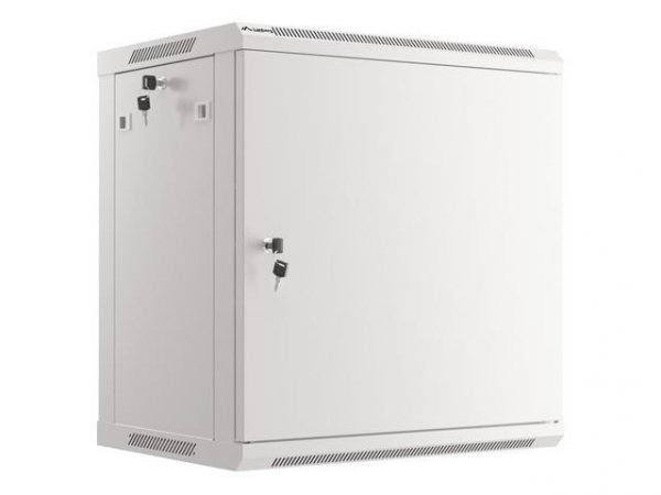 Szafa instalacyjna Rack wisząca 19&amp;quot; 12U 600x450 szara drzwi metalowe Lanberg (flat pack)