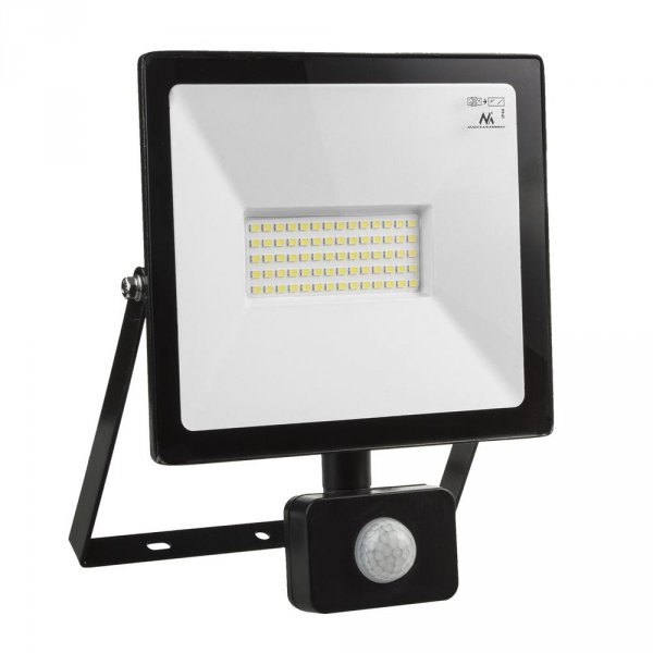 Naświetlacz LED z czujnikiem ruchu Maclean MCE650 WWW slim Warm White 50W, IP44