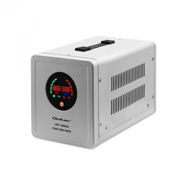 Zasilacz awaryjny Qoltec UPS 1000VA/700W | Przetwornica 12/230V z AVR