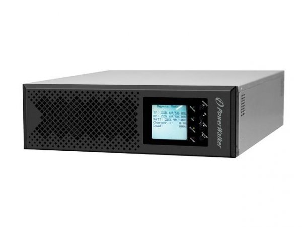 Zasilacz awaryjny UPS Power Walker On-Line 3/1 fazowy 10 kVA CPH Terminal USB/RS232, EPO, LCD, Rack 19&amp;quot; brak aku