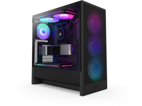 OUTLET: Obudowa NZXT H5 Flow RGB (2024) Midi Tower z oknem Czarna - USZ OPAK
