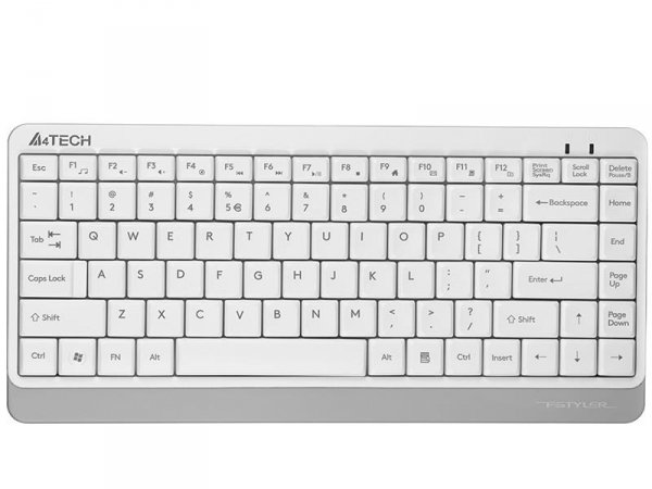 OUTLET: Klawiatura przewodowa mini A4Tech FSTYLER FK11 White - OTW OPAK