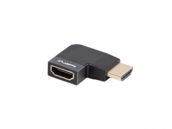 Adapter Lanberg HDMI(F)-&amp;gt;HDMI(F) 8K Kątowy Prawo Aluminimum Srebrny