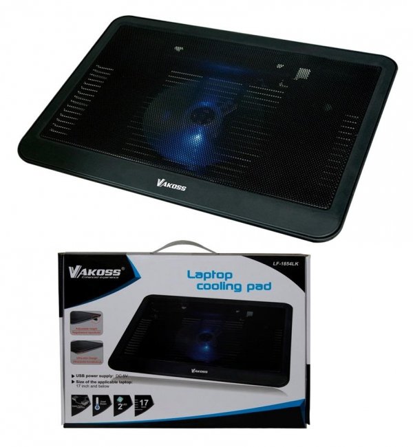 OUTLET: Podstawka chłodząca pod notebooka VAKOSS LF-1854LK 17&amp;quot; - OTW OPAK