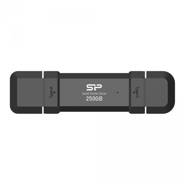 Dysk zewnętrzny SSD Silicon Power DS72 250GB USB-A USB-C 1050/850 MB/s Czarny