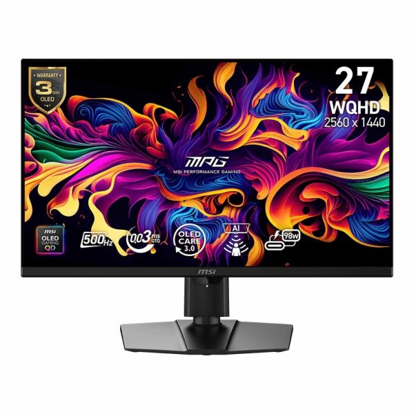 Monitor MSI 26,5&amp;quot; MPG 271QR QD-OLED X50 QD-OLED WQHD 500Hz 2xHDMI DP HUB