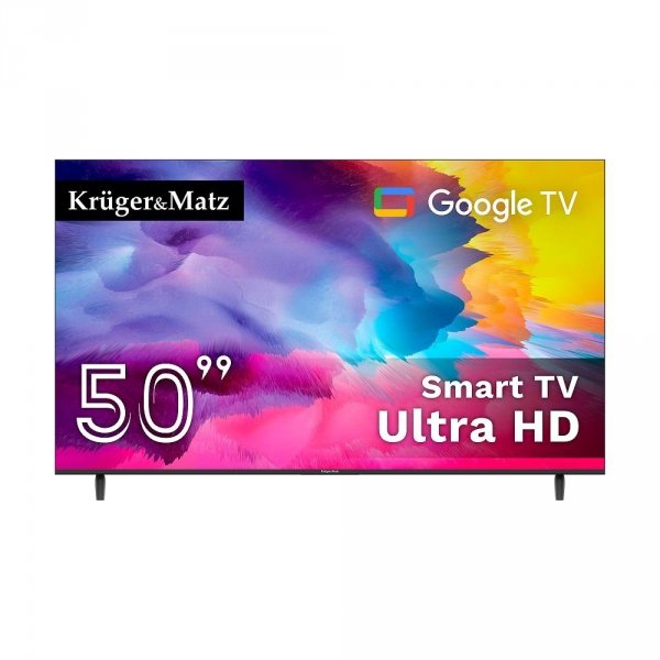 Telewizor Kruger&amp;amp;Matz 50&amp;quot; UHD Google TV, DVB-T2/S2/T/C H.265 HEVC