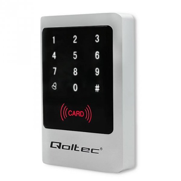 Zamek szyfrowy Qoltec MIMAS z czytnikiem RFID | kod | karta | brelok | dzwonek | IP68 | EM