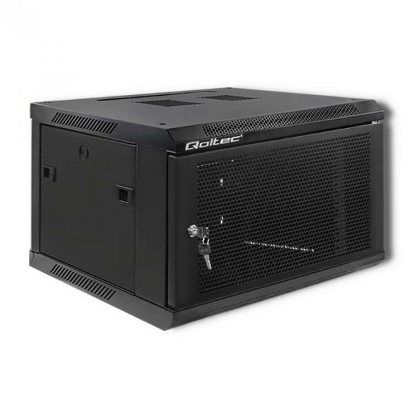 Szafa RACK Qoltec 19&amp;quot; | 6U | 600x370x600 | Perforowane drzwi| Wisząca