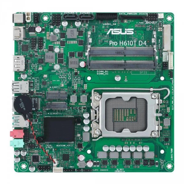 OUTLET: Płyta Asus Pro H610T D4-CSM /H610/DDR4/SATA3/M.2/USB3.1/s.1700/mITX - USZ OPAK