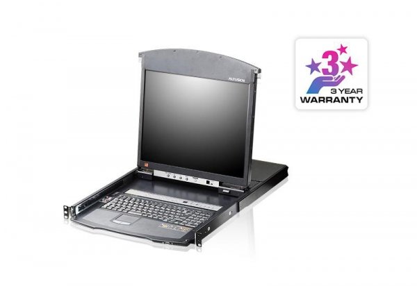 Konsola LCD 17&amp;quot; KVM ATEN KL1508AIM (KL1508AIM-AXA-AG) Dual Rail 8-port. kat.5 over IP