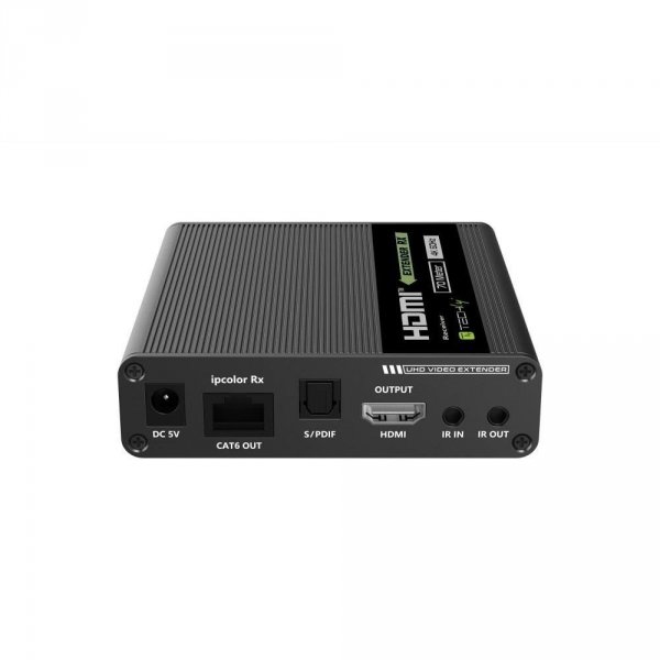 Extender HDMI 4K UHD*60Hz Techly po skrętce Cat.6/6a/7 kaskadowy do 70m