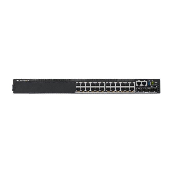 Switch zarządzalny Dell EMC PowerSwitch N2224PX-ON, 24x1/2.5G, PoE 30W/60W, 4x25G, 2x40G Stacking, 1xAC PSU, IO/PS airflow, OS6
