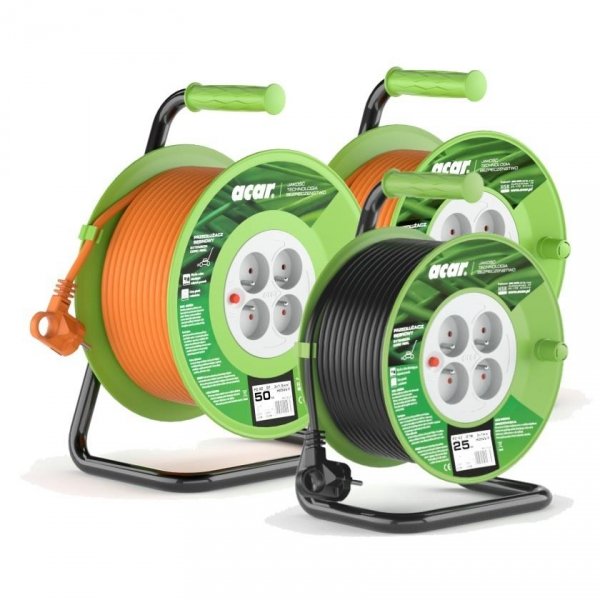 OUTLET: Przedłużacz bębnowy Acar M01951 30m pomarańczowy - USZ OPAK