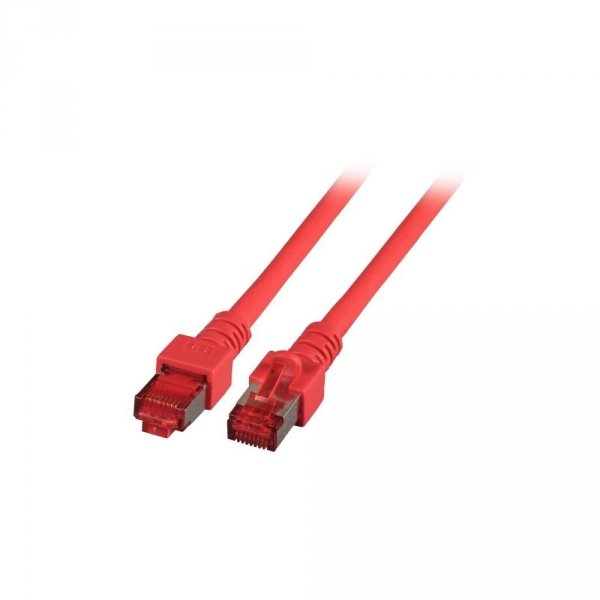 Patchcord 100% miedź EFB Cat.6 LSZH S/FTP, 1m, czerwony