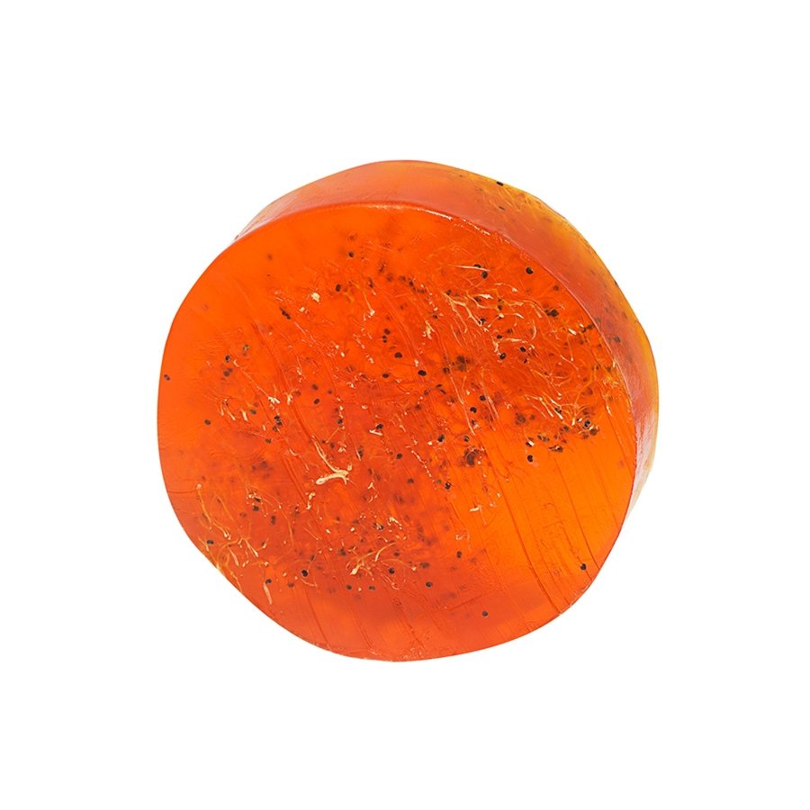 GLYCERINE SOAP WITH LOOFAH SPONGE - mango