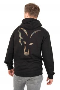 CFX134 FOX BLUZA LW BLACK/CAMO ZIP HOODY S