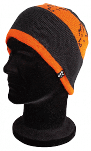 CPR993 FOX CZAPKA Black & Orange Beanie 