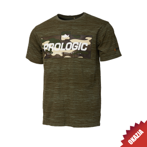 73749 Prologic Bark Print T-Shirt Burnt Olive Green L