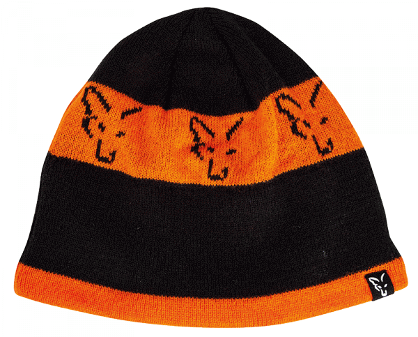 CPR993 FOX CZAPKA Black &amp; Orange Beanie 