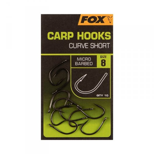 CHK237 FOX CURVE SHANK SHORT CARP HOOKS #6