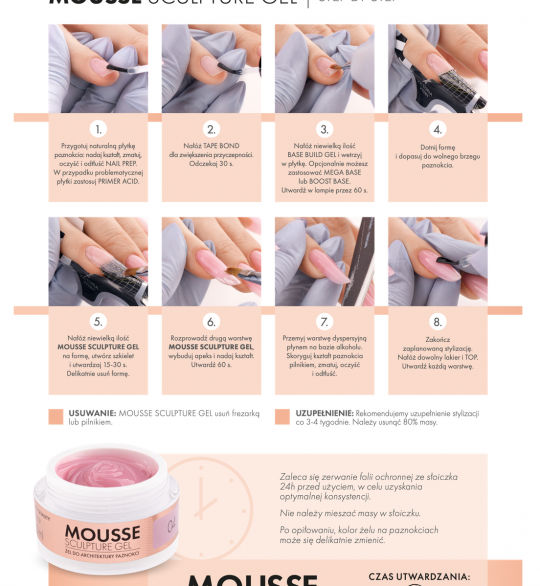  NOWOŚĆ Mała pojemnośc  żel MOUSSE  GEL 05 - BABY PINK –   15ml VICTORIA VYNN 