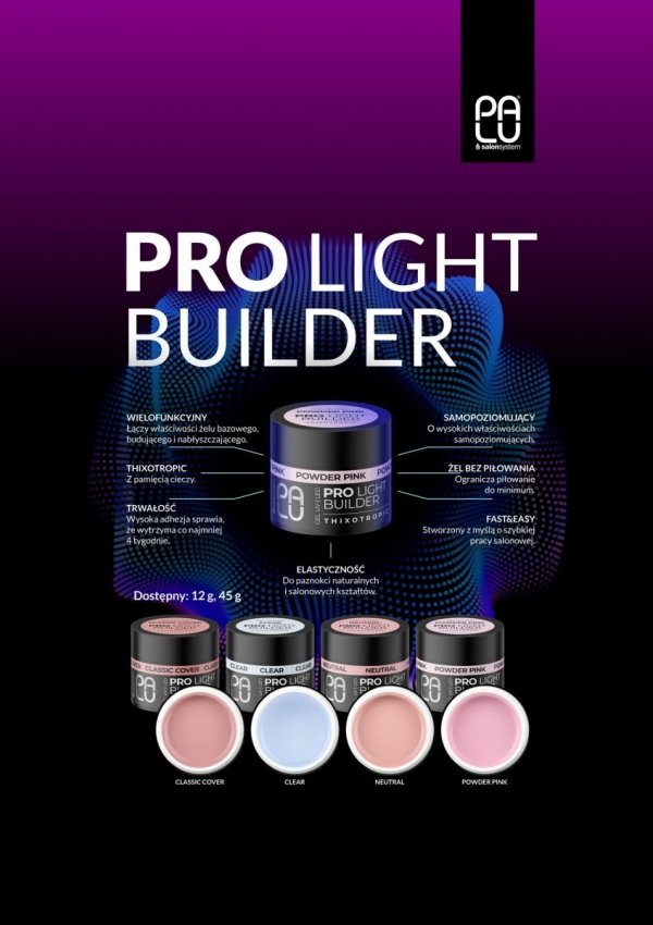 PALU Żel budujący PRO LIGHT BUILDER PRINCESS PINK 12g