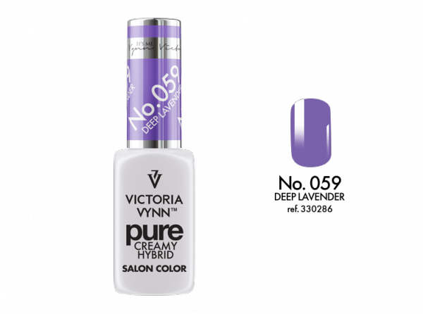 059 Deep Lavender - kremowy lakier hybrydowy Victoria Vynn PURE (8ml)