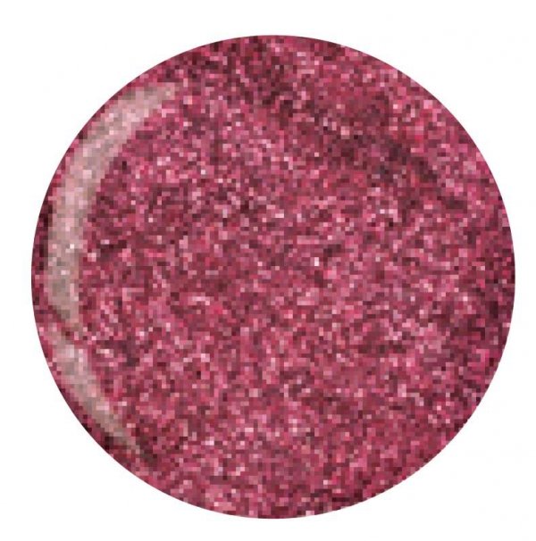 Puder do manicure tytanowy - Cuccio DIP - Deep Pink Pink Glitter 14G (5610)