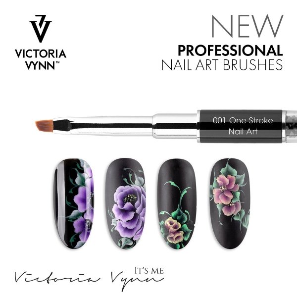 PROFESJONALNY PĘDZELEK DO ZDOBIEŃ 001 ONE STROKE NAIL ART VICTORIA VYNN