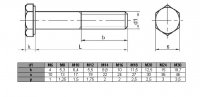 Śruby M10x70 kl.5,8 DIN 931 ocynk - 5 kg