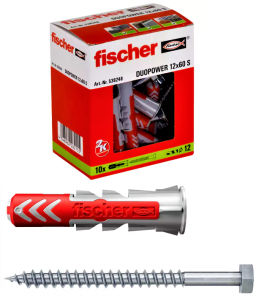 FISCHER duopower z wkrętem 12x60 S - 10 szt (538248) 