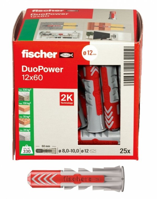 Kołek rozporowy FISCHER duopower 12x60 - 25 szt (538243)