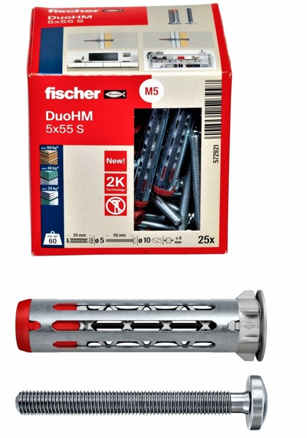 FISCHER 572921 kołek DuoHM 5x55 S   - 25 szt