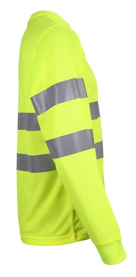 T-SHIRT OSTRZEGAWCZY Z DŁUGIM RĘKAWEM FLUO