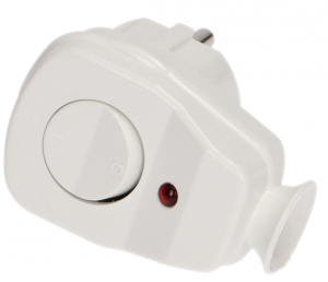 WTYCZKA KĄTOWA Z WYŁ. I DIOD 16A 2P+Z BIA AWA-ŁK