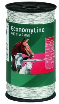 Plecionka ogrodzeniowa ECONOMY, 400m x 2mm, 2 x 0,50 mm 