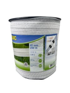 Taśma ogrodzeniowa CLASSIC 200m x 40mm biała