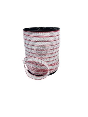 Taśma PROFI 200m, 20mm, biało-czerwona 