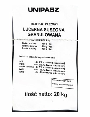Lucerna granulowana granulat 20kg