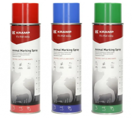 Spray do znakowania zwierząt, KRAMP 500ml, czerwony