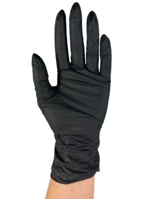 Rękawiczki nitrylowe czarne - S