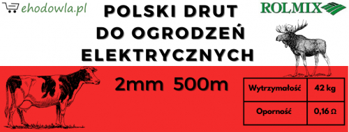 Drut Ocynkowany Ogrodzeniowy POLSKI 2mm x 500m 